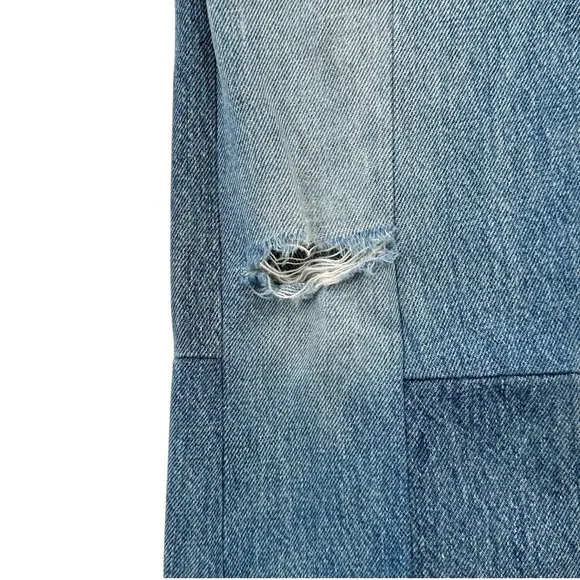 RE/DONE x Levi’s Reconstructed Frayed Raw Hem Blue Jeans sz 24