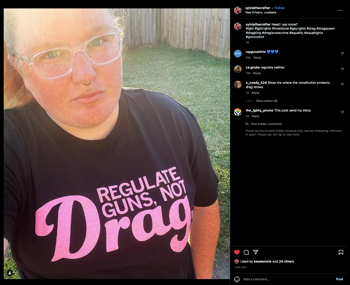 Regulate Guns Not Drag