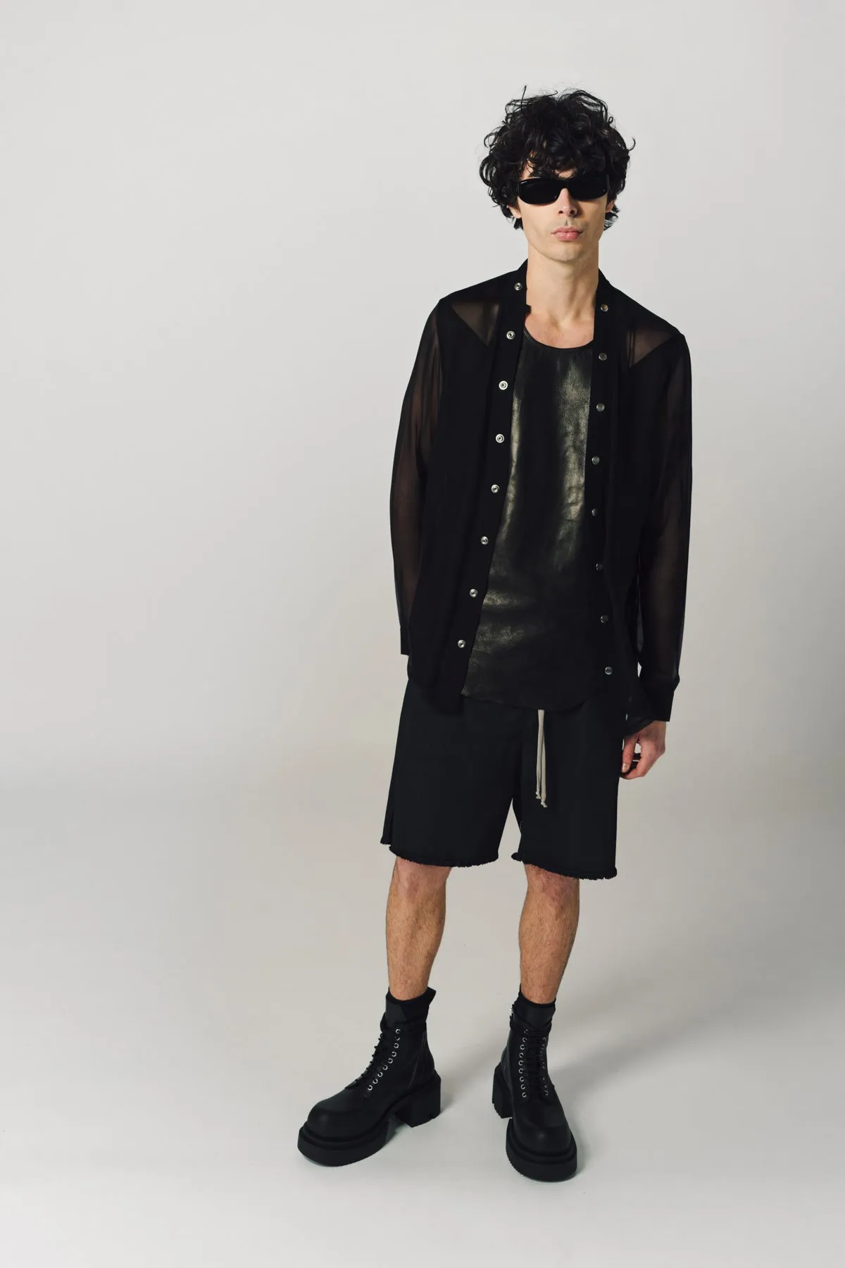 RICK OWENS | DENIM LONG BOXER SHORTS