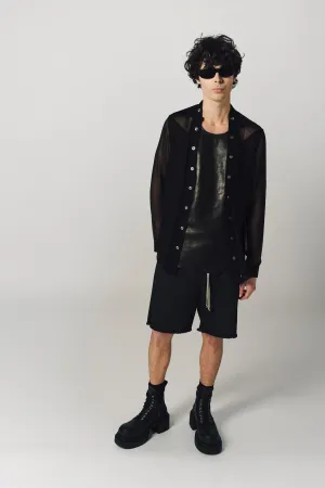 RICK OWENS | DENIM LONG BOXER SHORTS