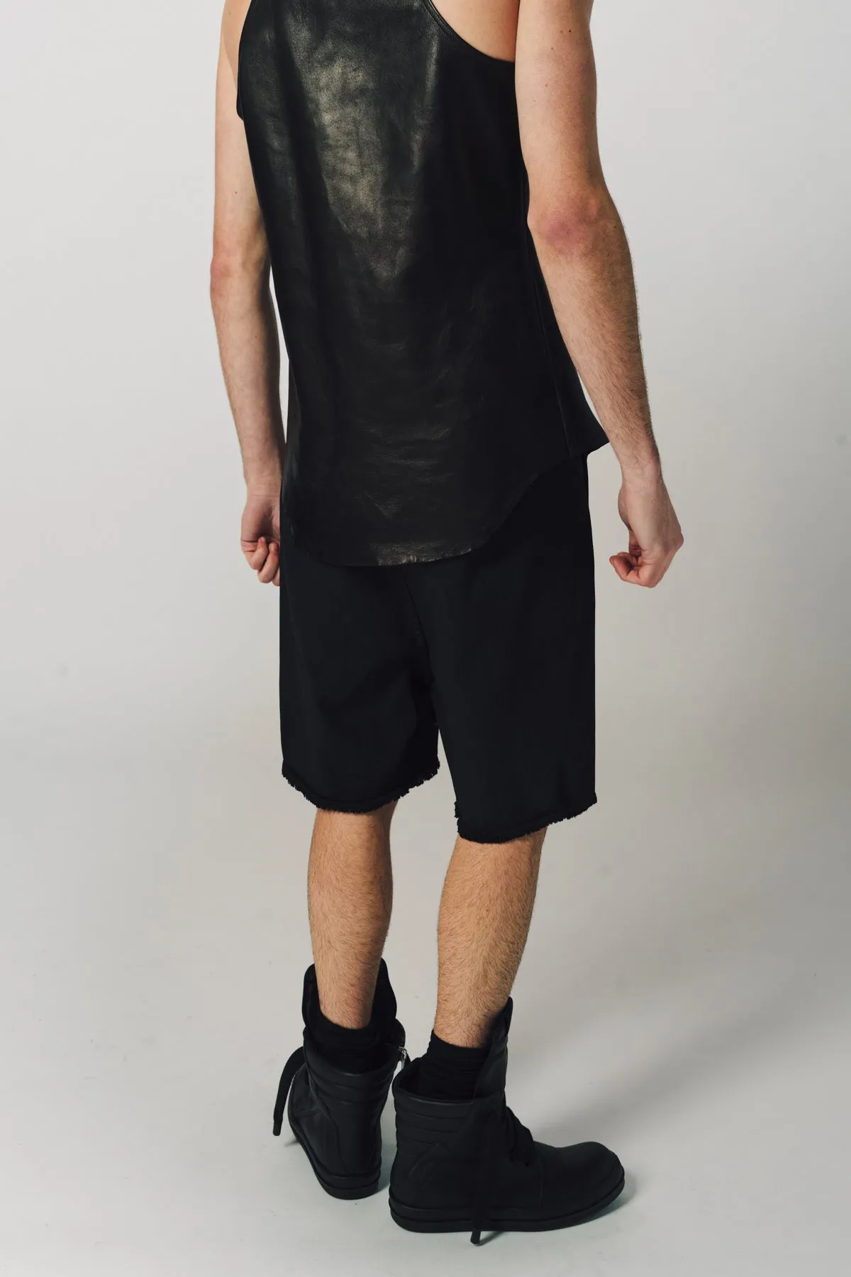 RICK OWENS | DENIM LONG BOXER SHORTS