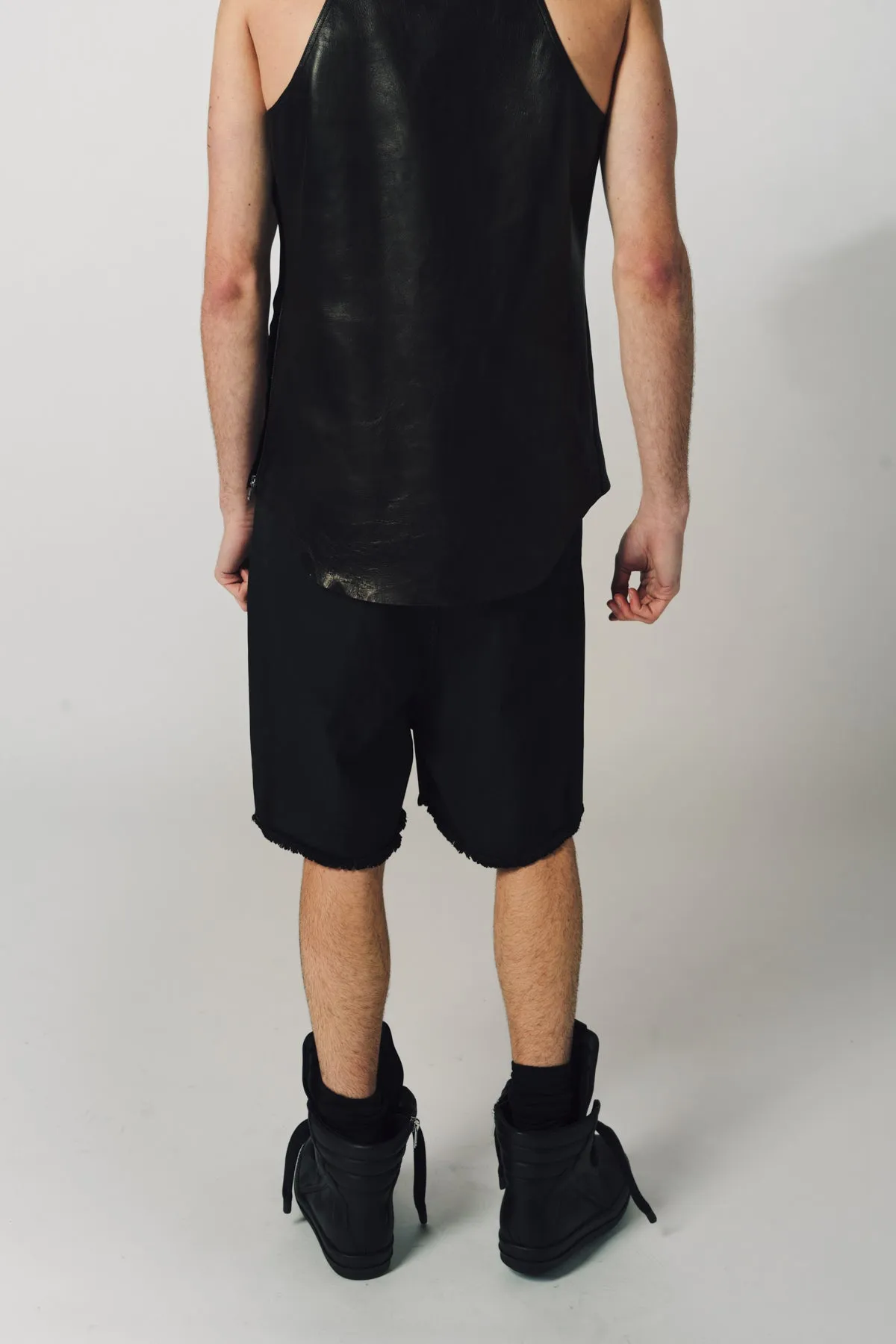 RICK OWENS | DENIM LONG BOXER SHORTS