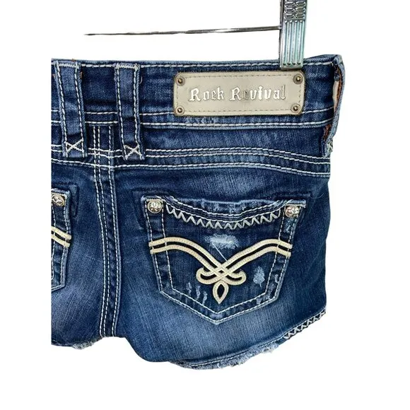 Rock Revival Becky Denim Shorts Size 26
