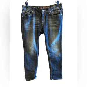 Rock Revival Hazel Distressed Straight Jeans Size 30