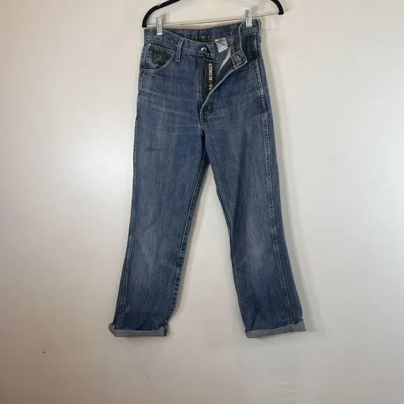 Rocky Mountain Clothing Company CINCH Jeans 27 x 28 Distressed Raw Hem High Rise