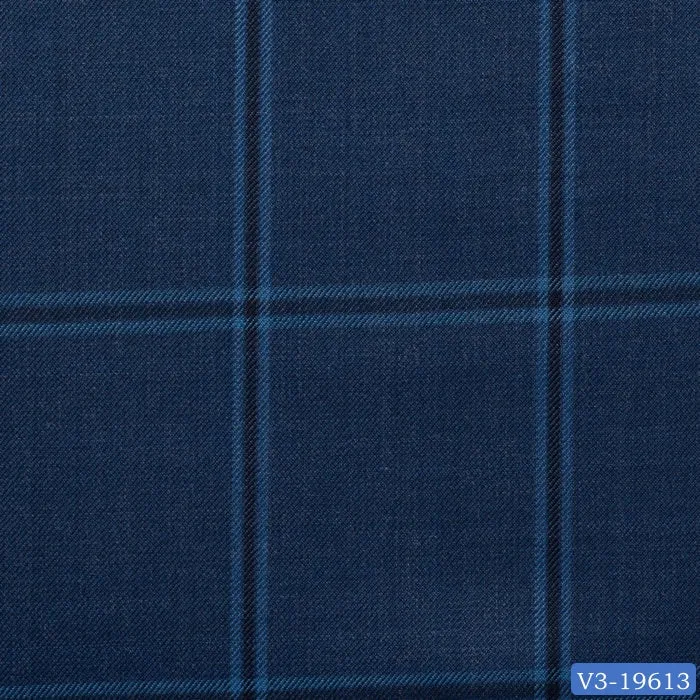 Royal Blue with Dark Windowpane Suit