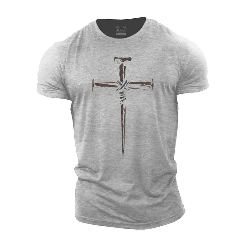 Rust Cross Cotton T-Shirt