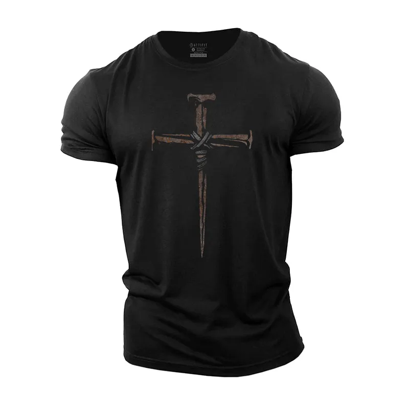 Rust Cross Cotton T-Shirt