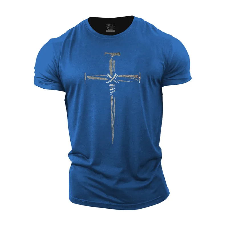 Rust Cross Cotton T-Shirt