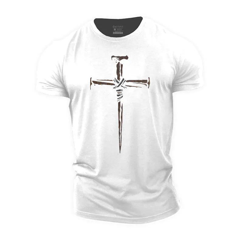 Rust Cross Cotton T-Shirt
