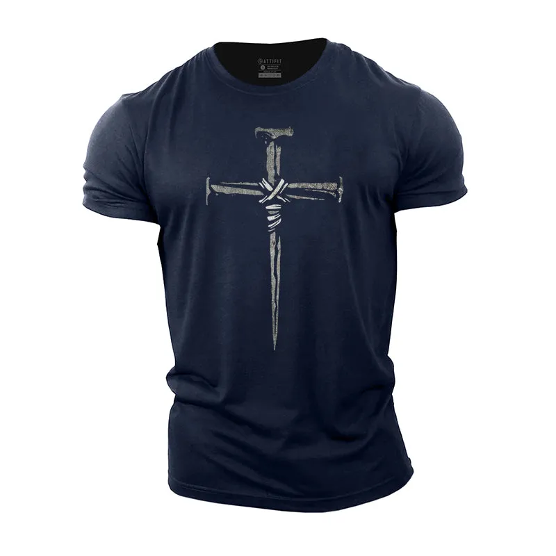 Rust Cross Cotton T-Shirt