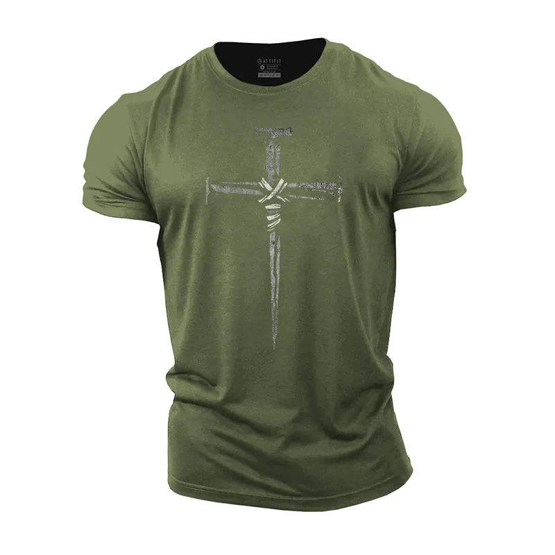 Rust Cross Cotton T-Shirt