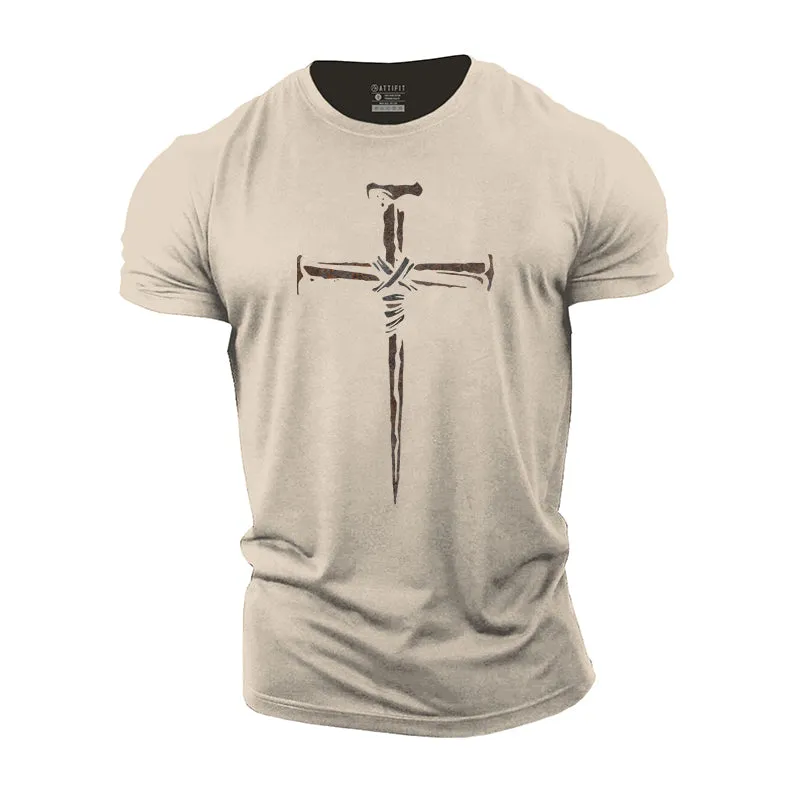 Rust Cross Cotton T-Shirt