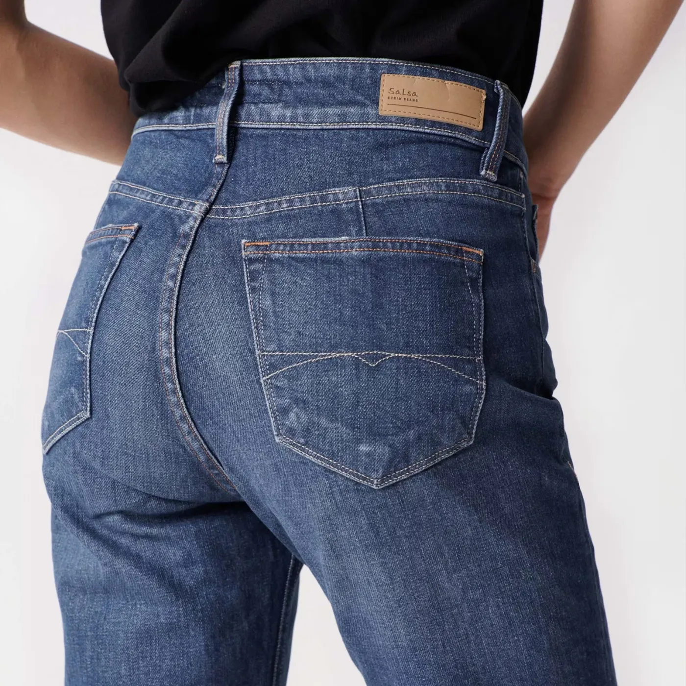 Salsa True Copped Slim Fit Jeans | Medium Wash