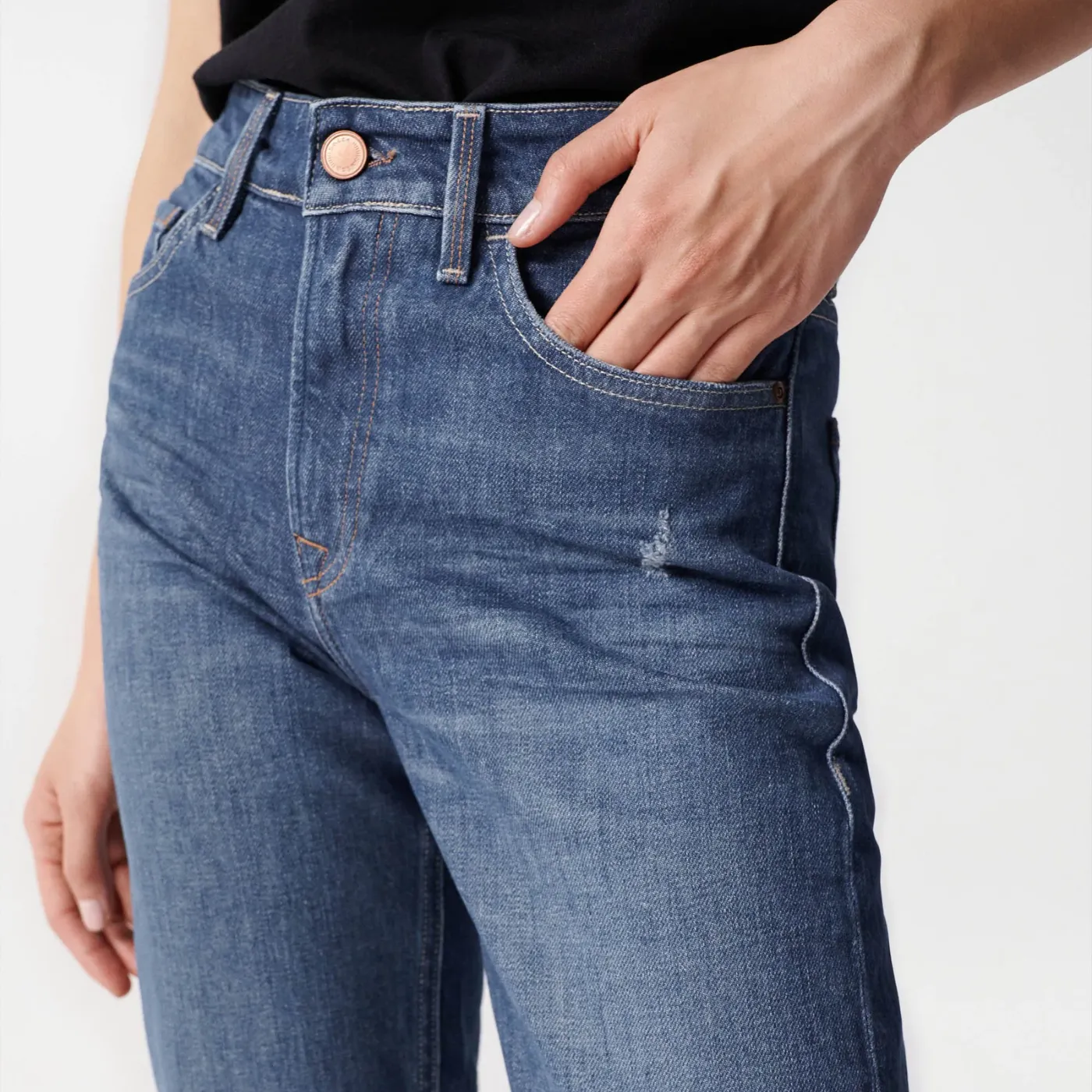 Salsa True Copped Slim Fit Jeans | Medium Wash