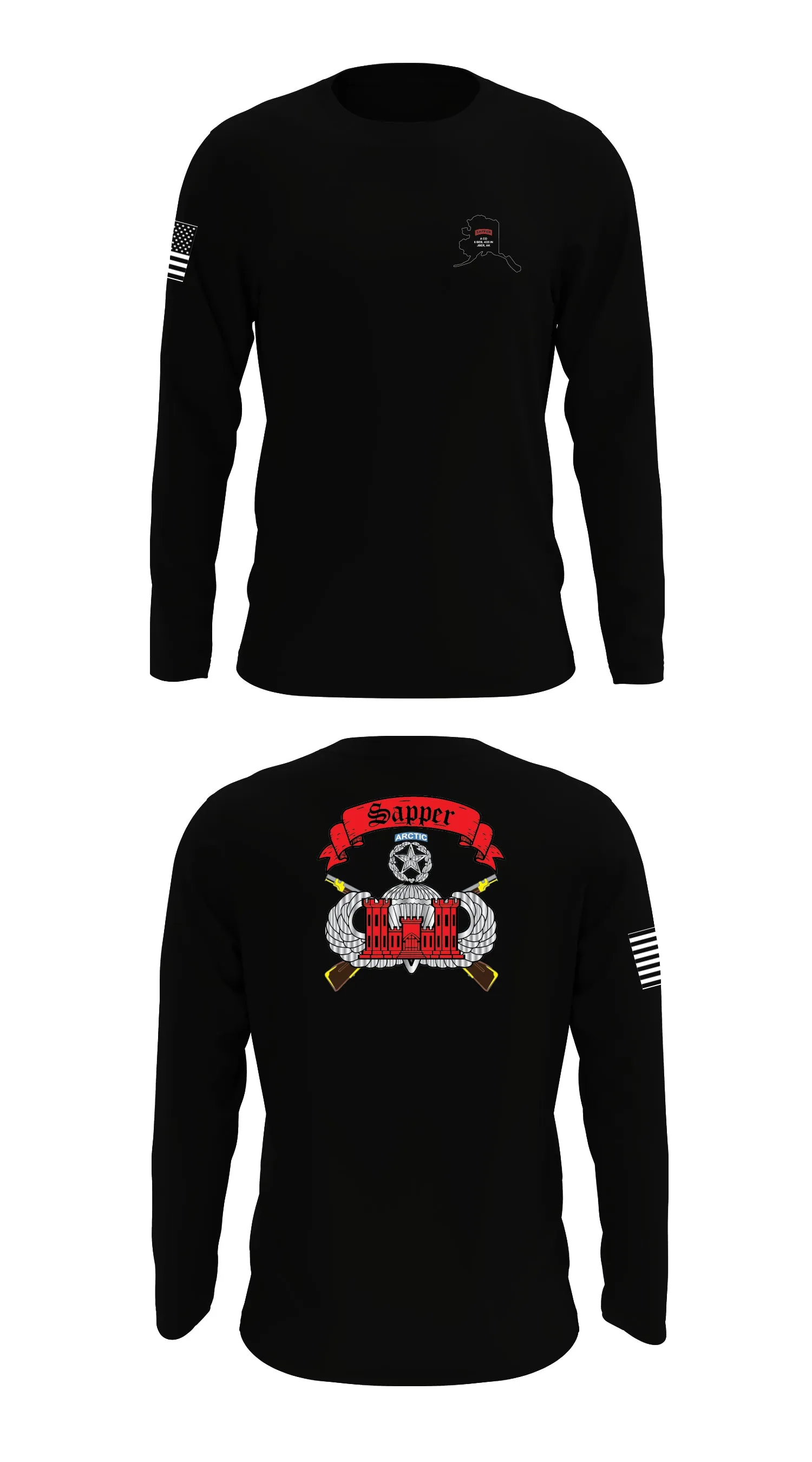 Sapper Company, 6th BEB, 4-25 IBCT (ABN) Store 1 Core Men's LS Performance Tee - 34045582165