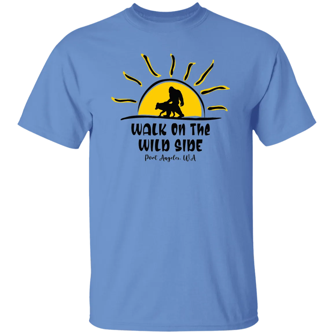 Sasquatch and Wolf Sunset - WILD SIDE - PA T-Shirt