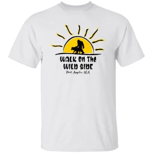 Sasquatch and Wolf Sunset - WILD SIDE - PA T-Shirt