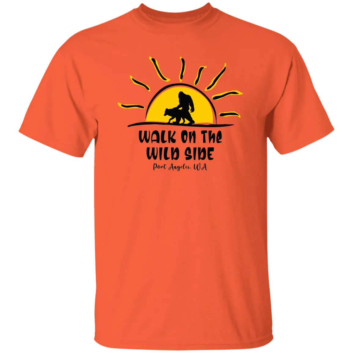 Sasquatch and Wolf Sunset - WILD SIDE - PA T-Shirt