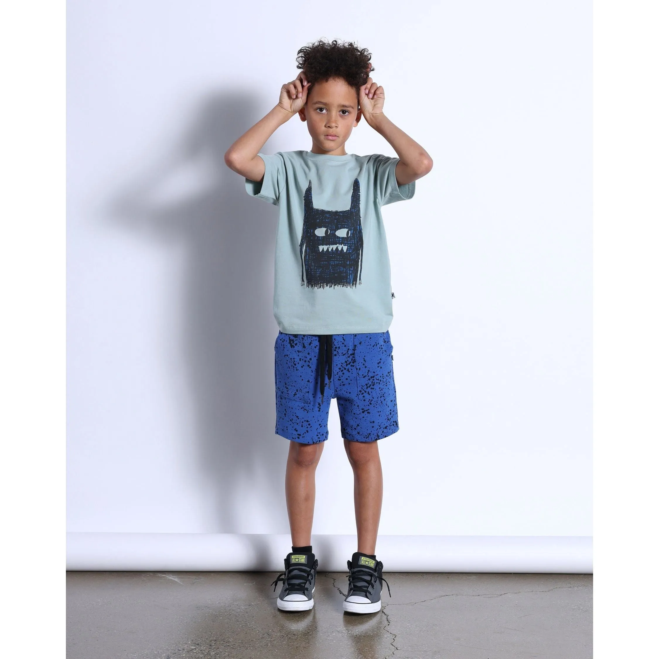 Scribble Monster Tee- Sage