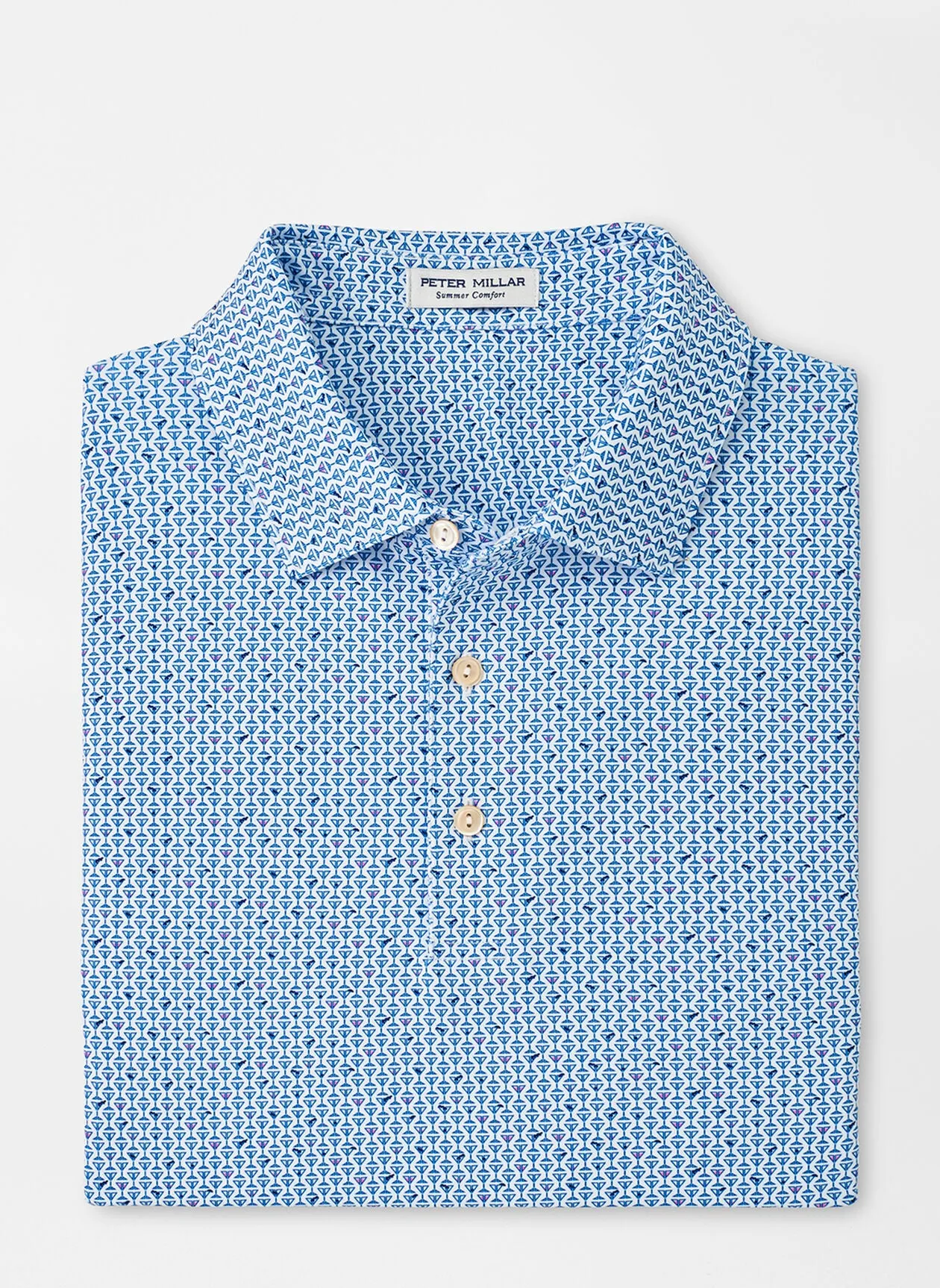 Shaken, Not Stirred Performance Jersey Polo- White