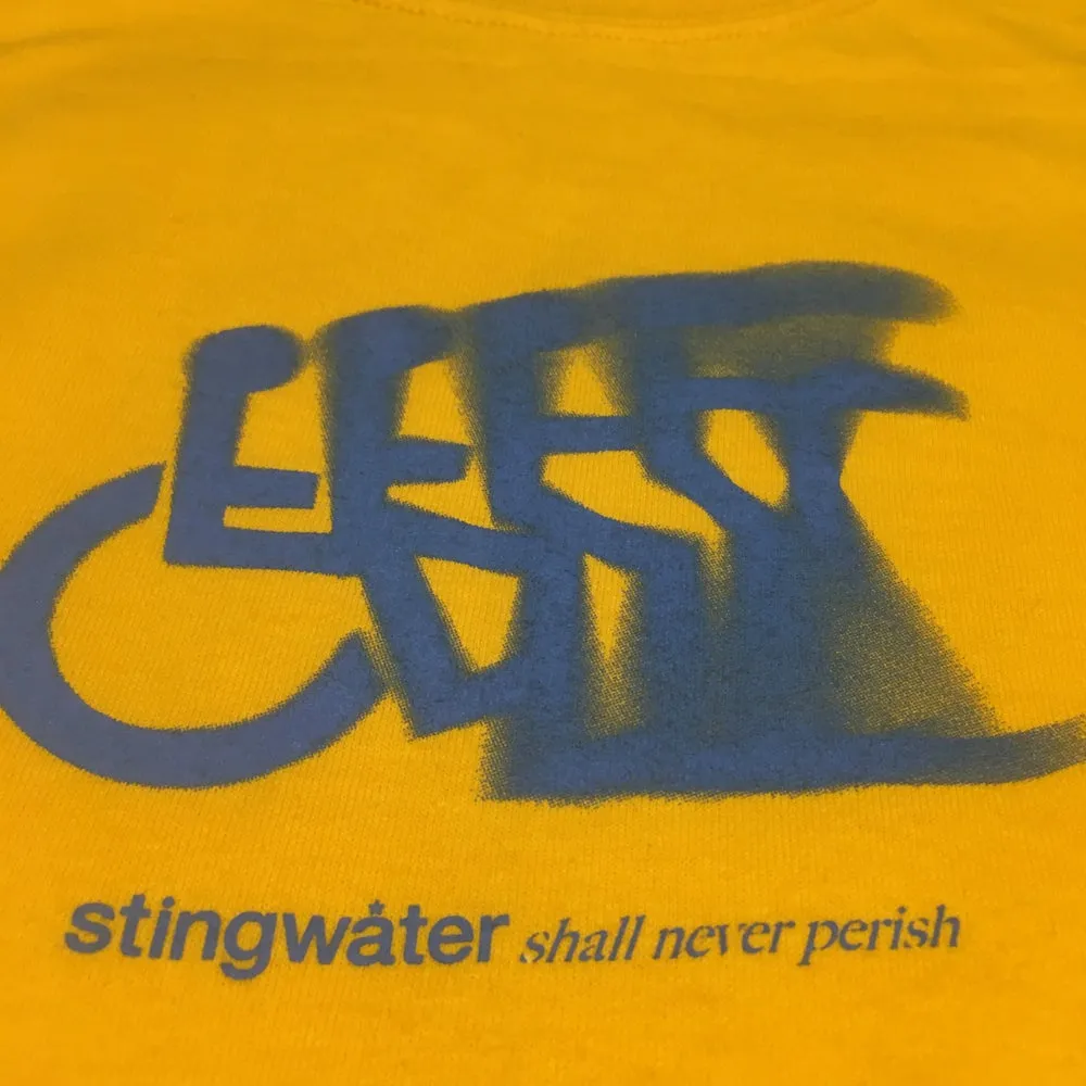 Shall never perish T shirt golden yellow