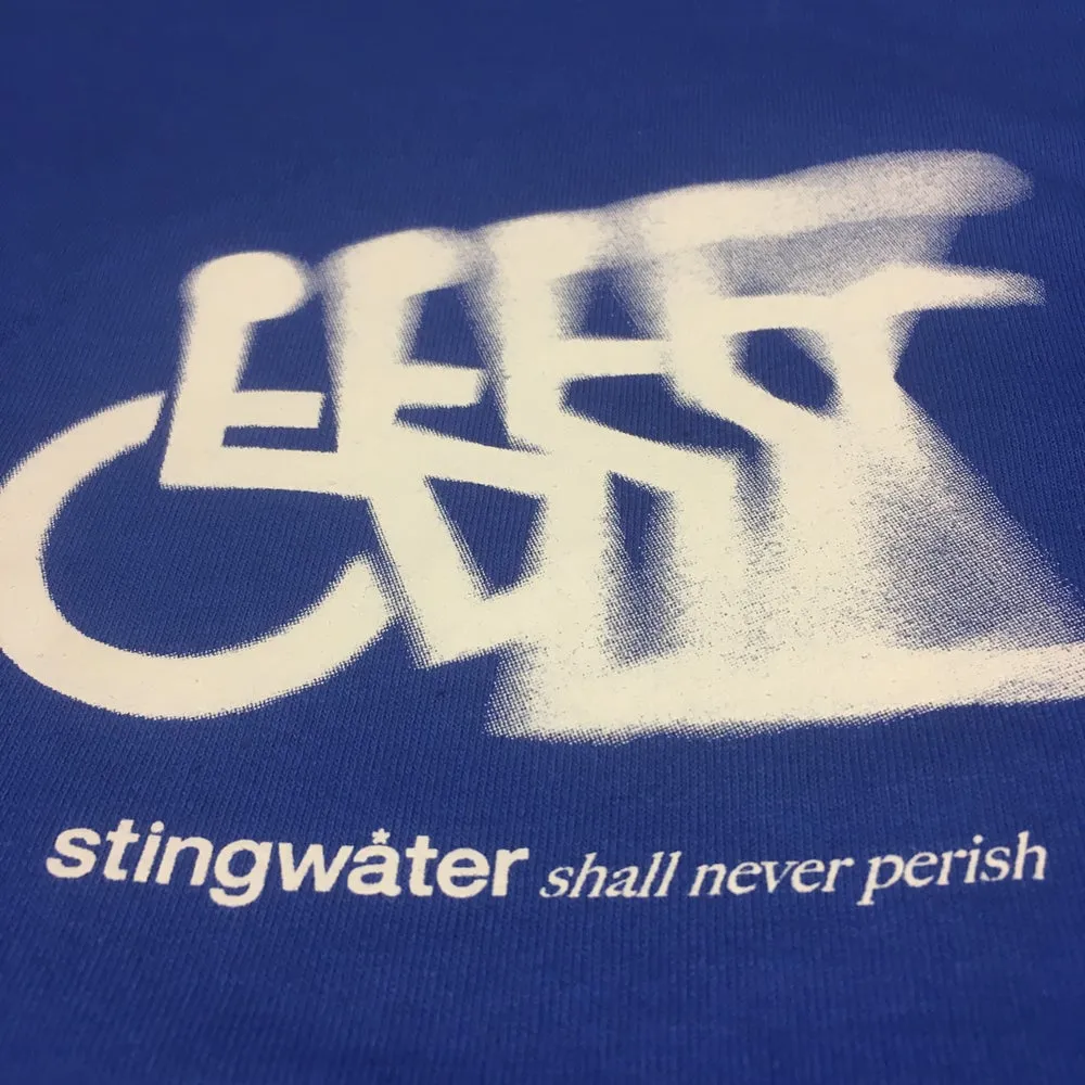 Shall never perish T shirt royal blue