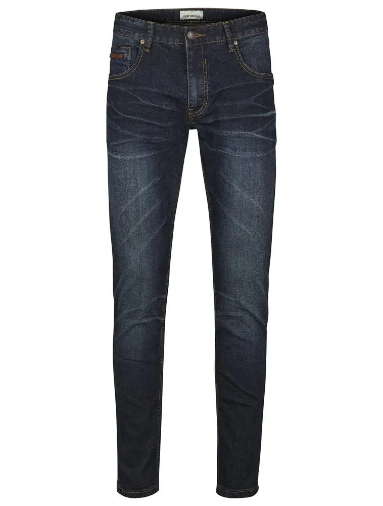 Shine Original Nohavice Tapered Fit Jeans Night Ocean