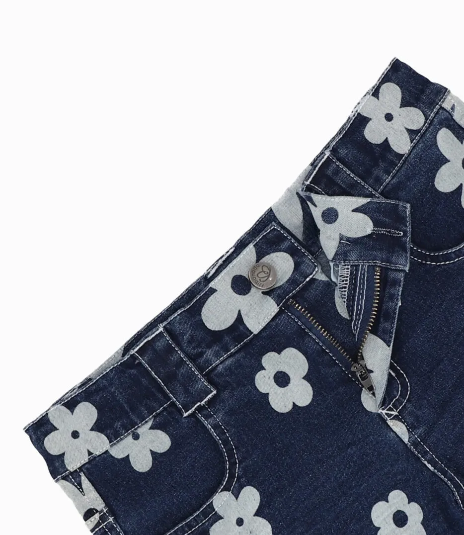 Short Niña con flores