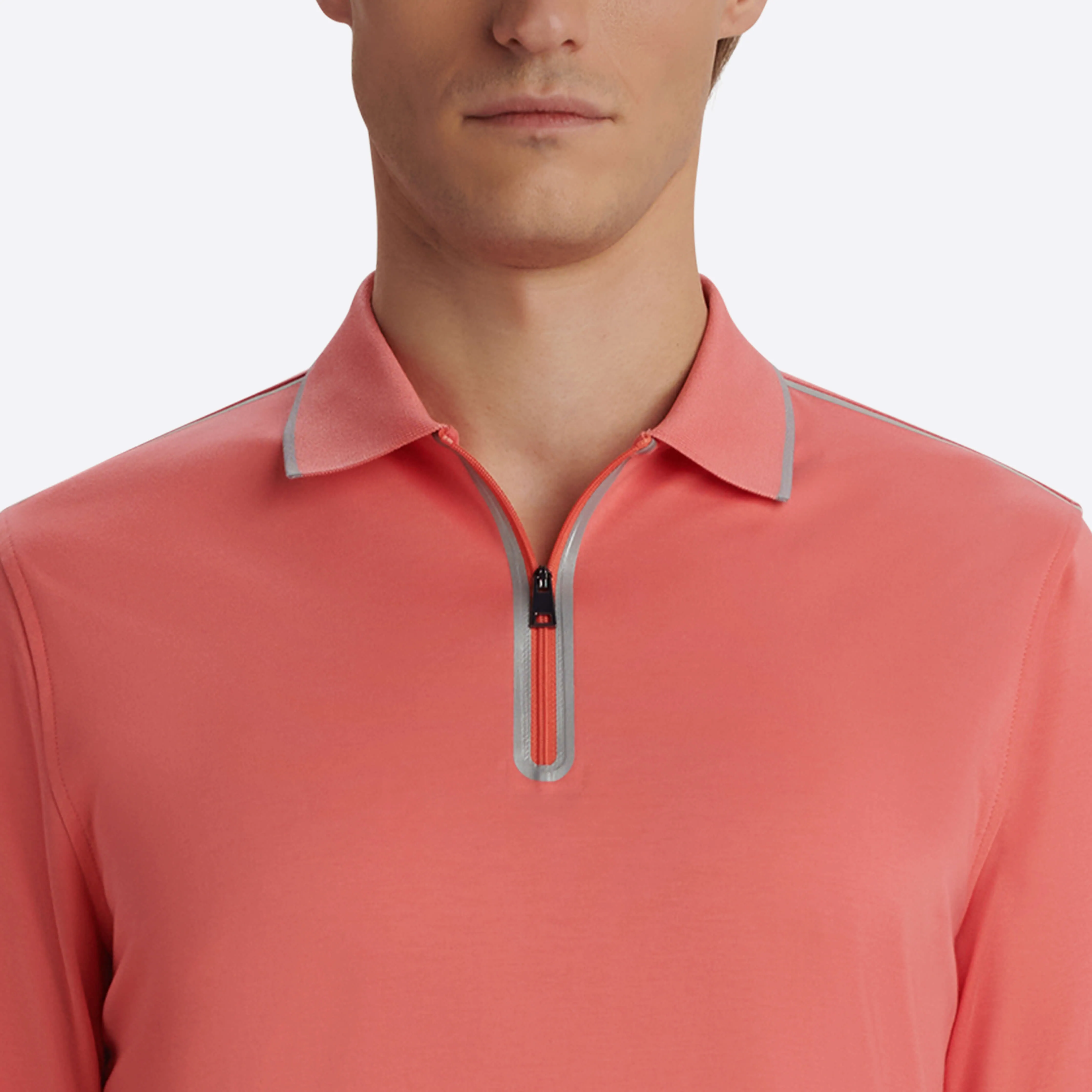 Short Sleeve Quarter Zip Polo