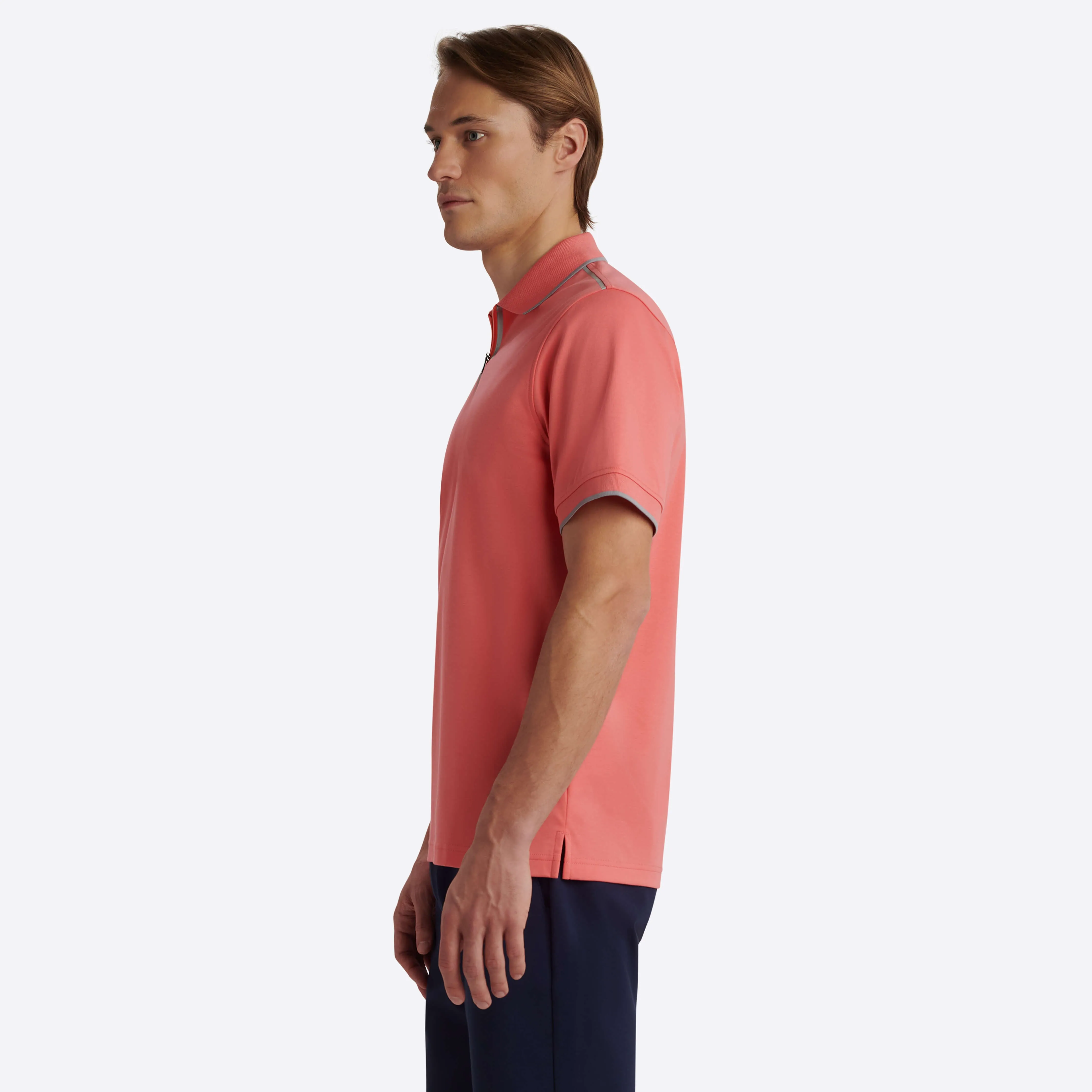 Short Sleeve Quarter Zip Polo