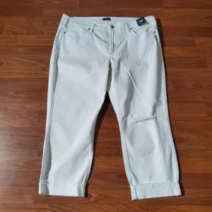 Silver Jeans Co. Most Wanted Universal Fit Mid Rise Straight Crop Jeans 20W New