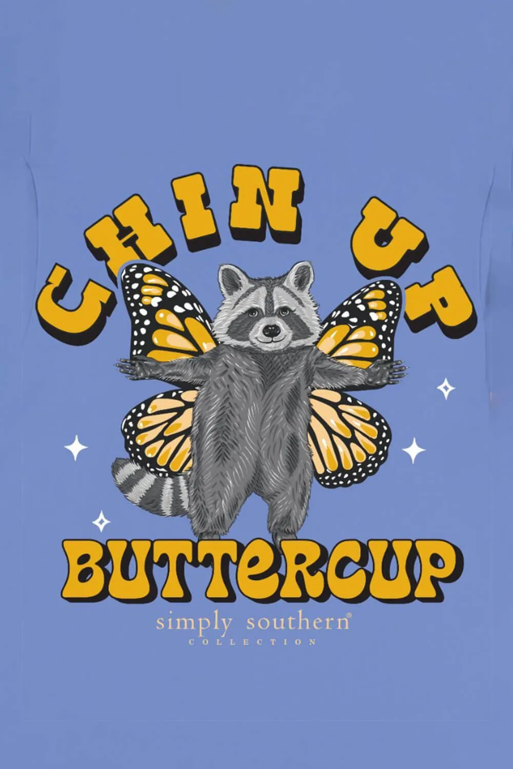 Simply Southern Chin Up Butter Cup T-Shirt for Women in Vista Blue | LS-BUTTERCUP-VISTA