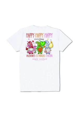 Simply Southern Youth Happy Everything T-Shirt for Girls in Ash Gray | YTH-SS-HAPPY-ASHGRY