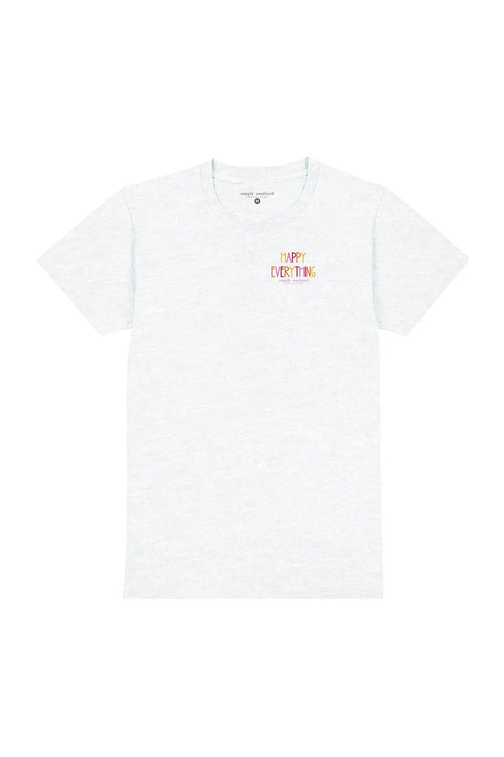 Simply Southern Youth Happy Everything T-Shirt for Girls in Ash Gray | YTH-SS-HAPPY-ASHGRY