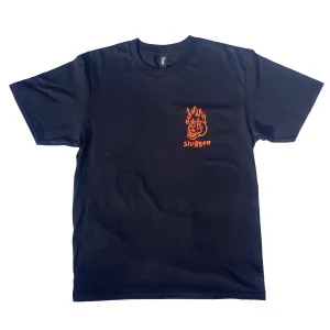 Slugger Flaming Skull Tee - Black