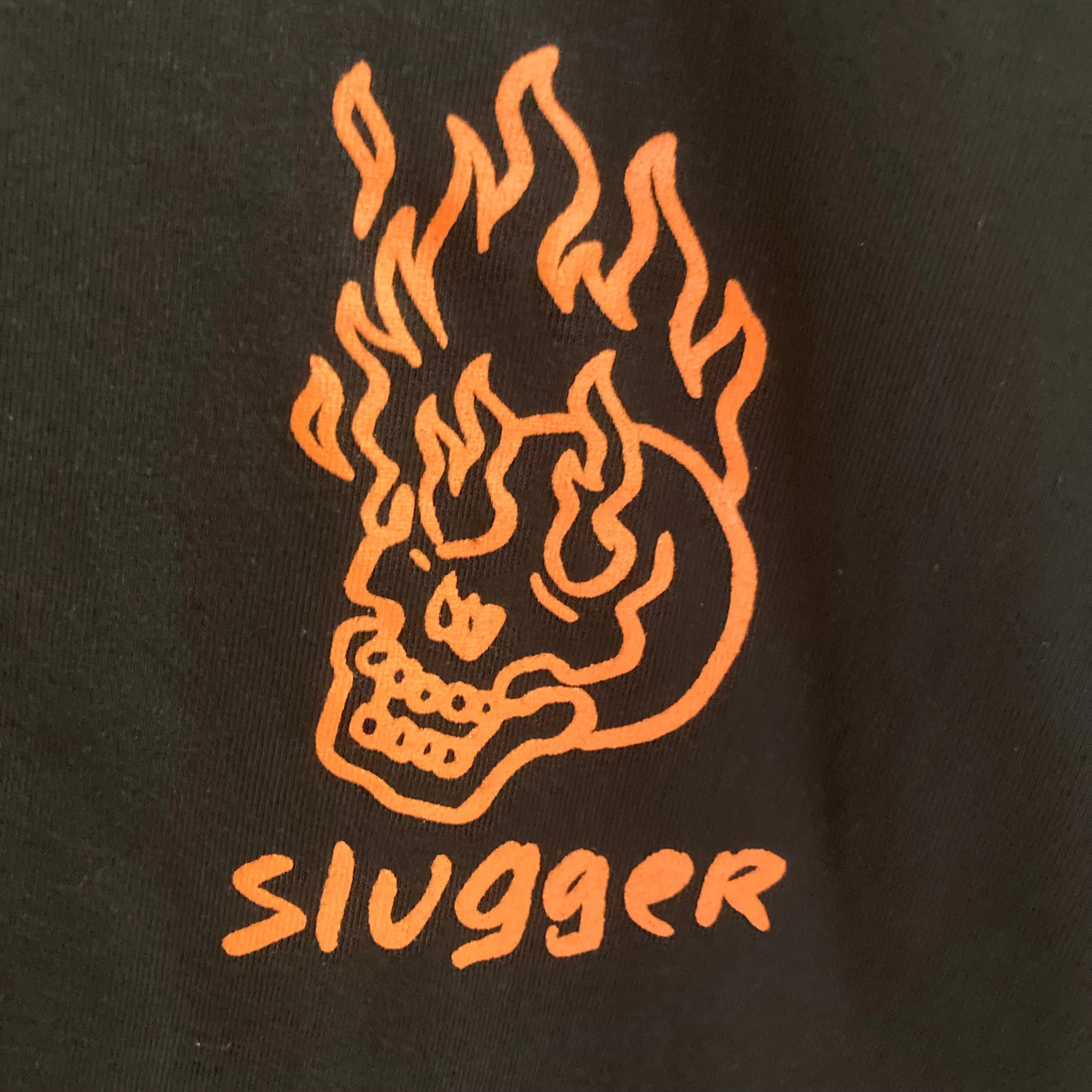 Slugger Flaming Skull Tee - Black
