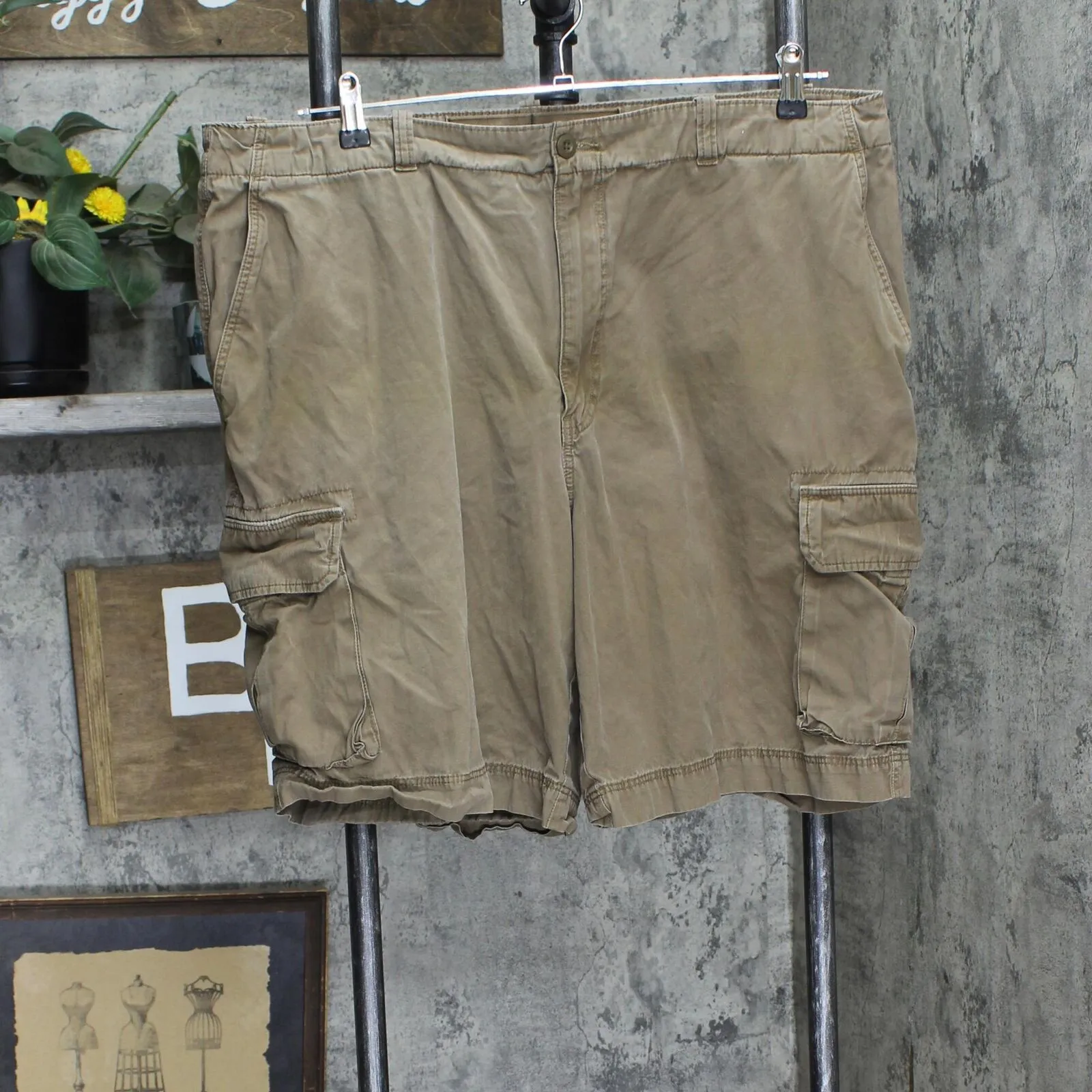 Sonoma Mens Cotton Cargo Shorts 1678e576708eae Brown 40