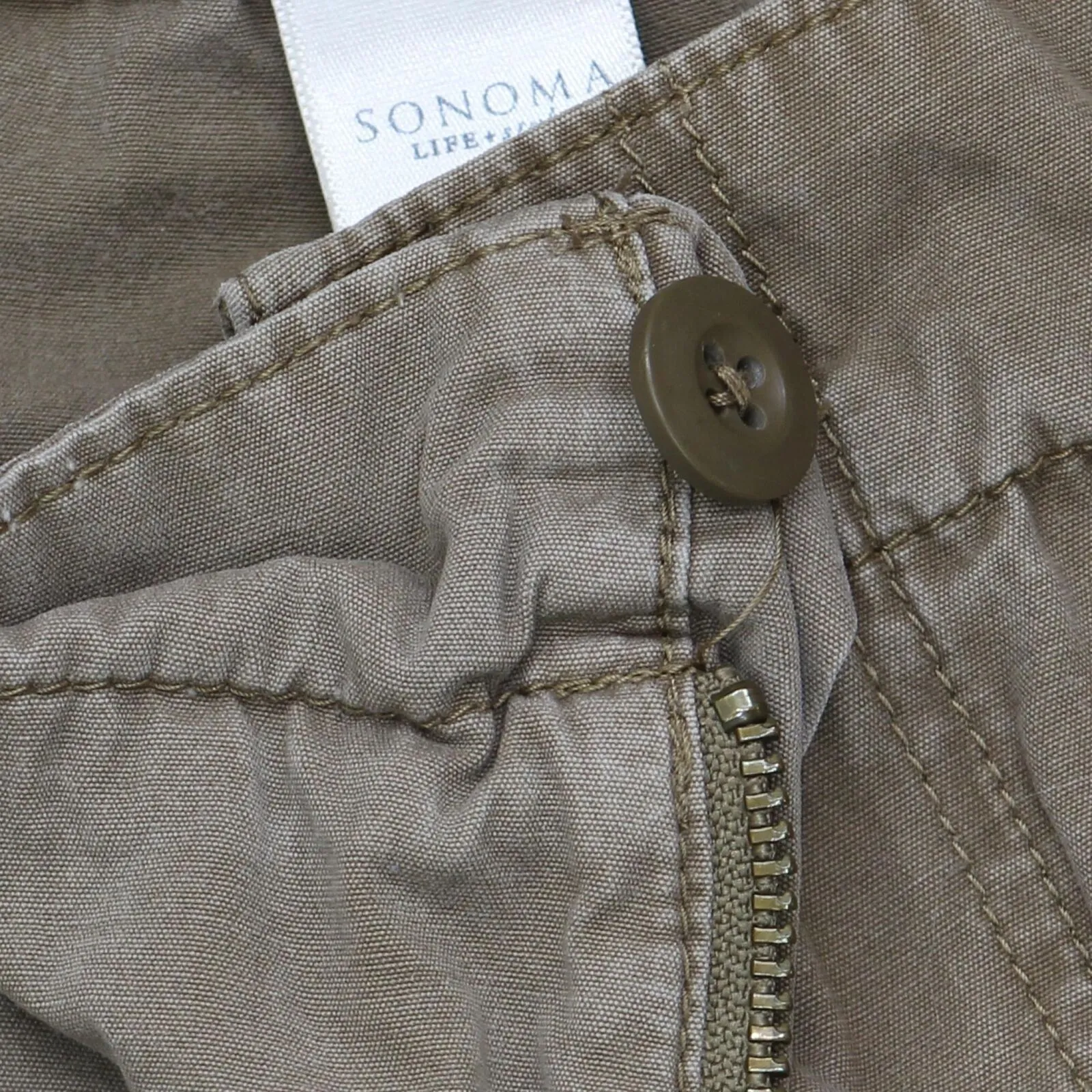 Sonoma Mens Cotton Cargo Shorts 1678e576708eae Brown 40