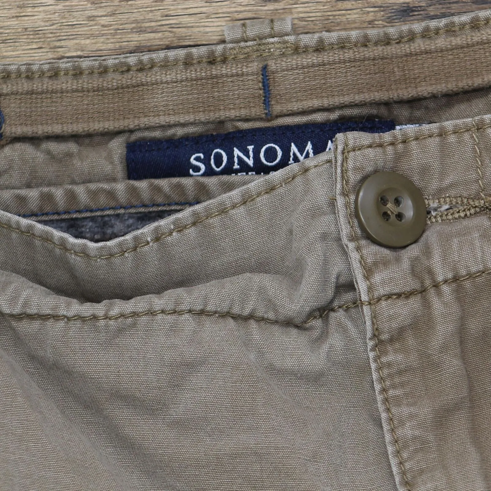 Sonoma Mens Cotton Cargo Shorts 1678e576708eae Brown 40