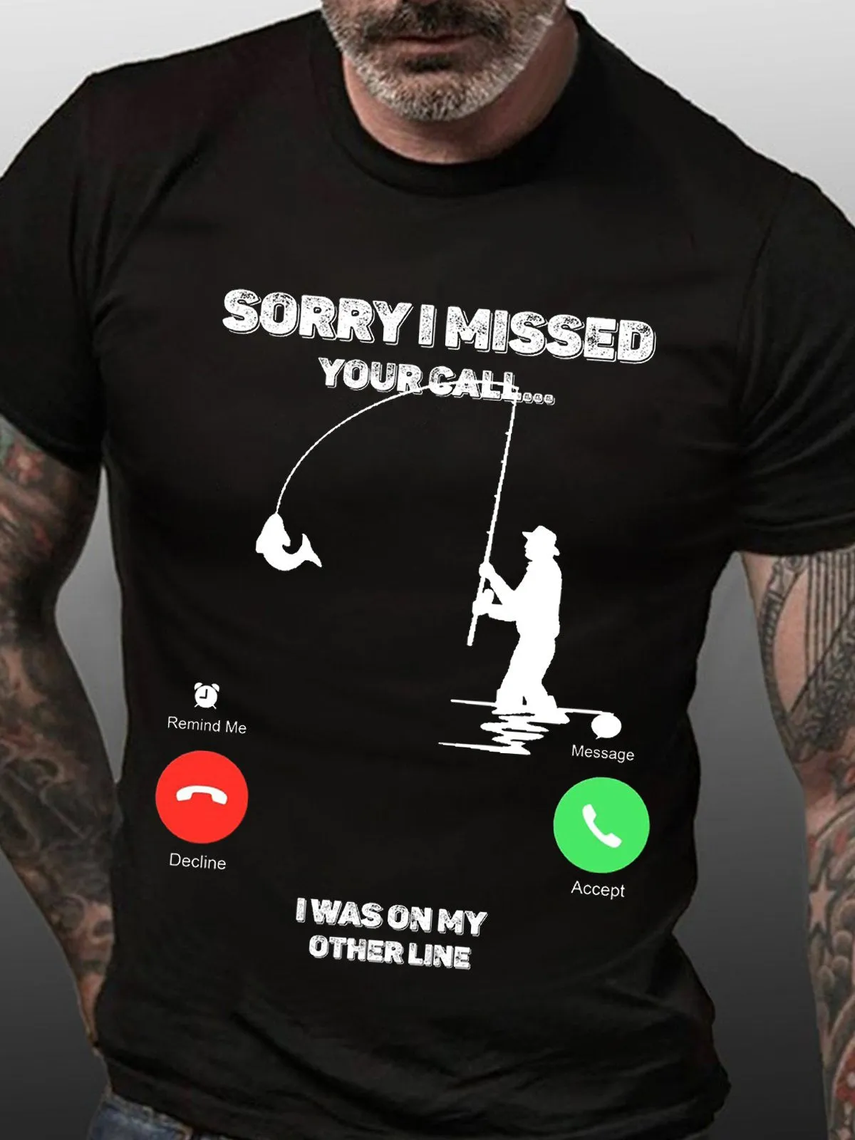Sorry I Miss Your Call I Was On My Other Line Funny Words Casual Tshirts