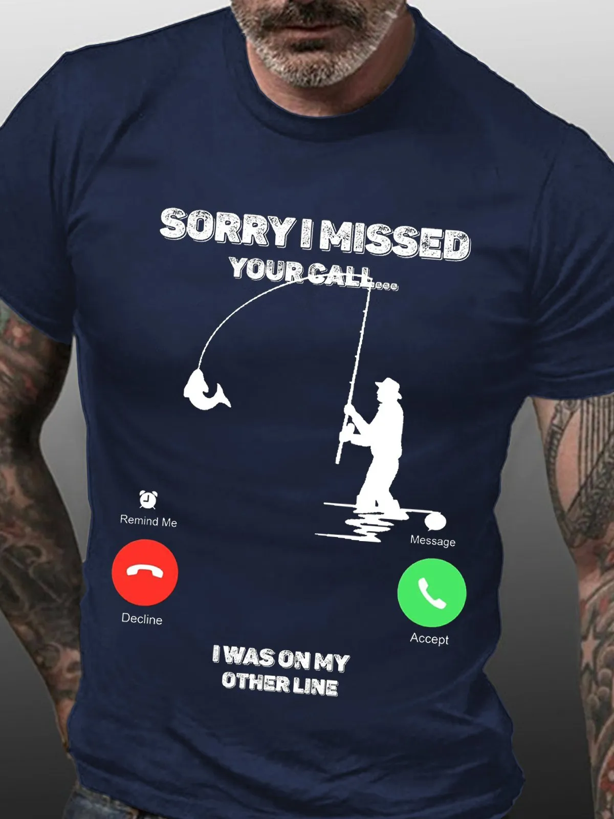Sorry I Miss Your Call I Was On My Other Line Funny Words Casual Tshirts