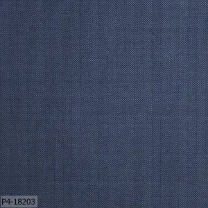 Space Blue And Sky Blue Herringbone Flannel Suit