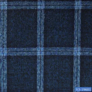 Space Denim Blue with Thick Windowpane Suit