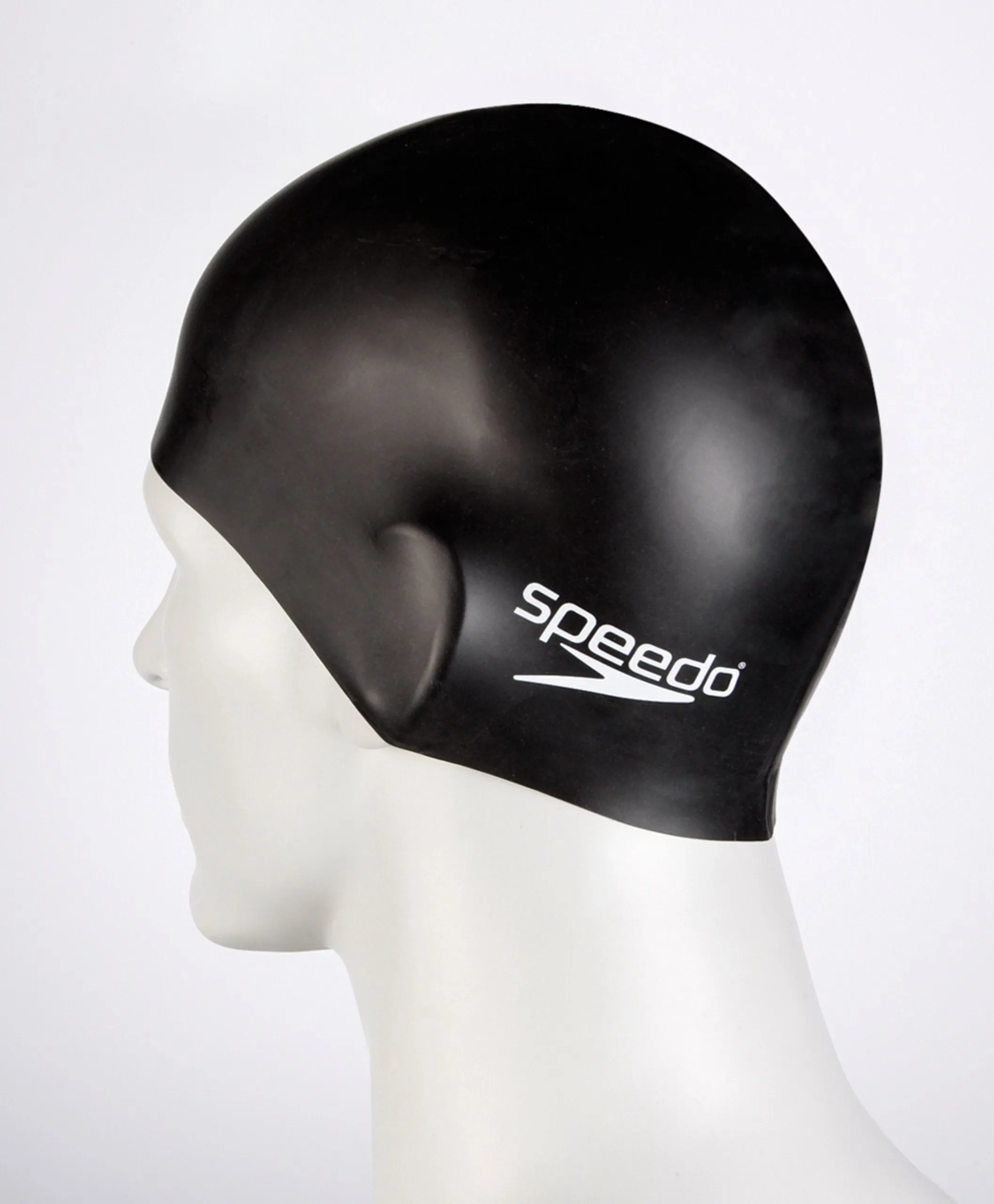 Speedo Silicon Flat Swimcap (Black)