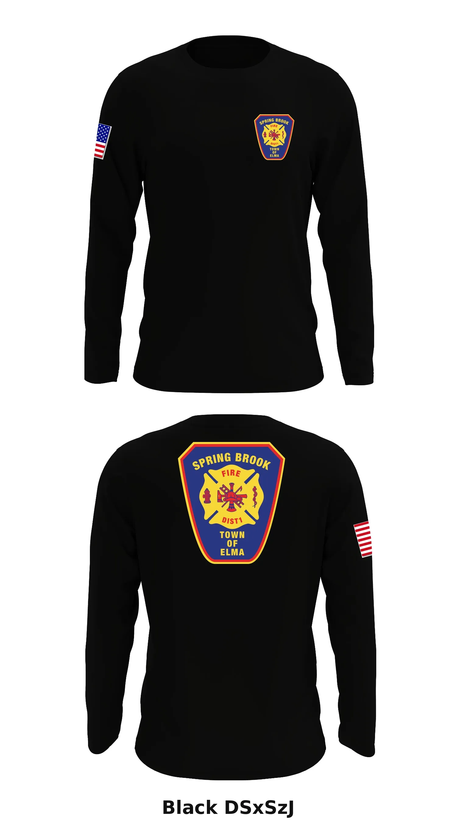 Spring Brook Fire District #1 Store 1 Core Men's LS Performance Tee - DSxSzJ