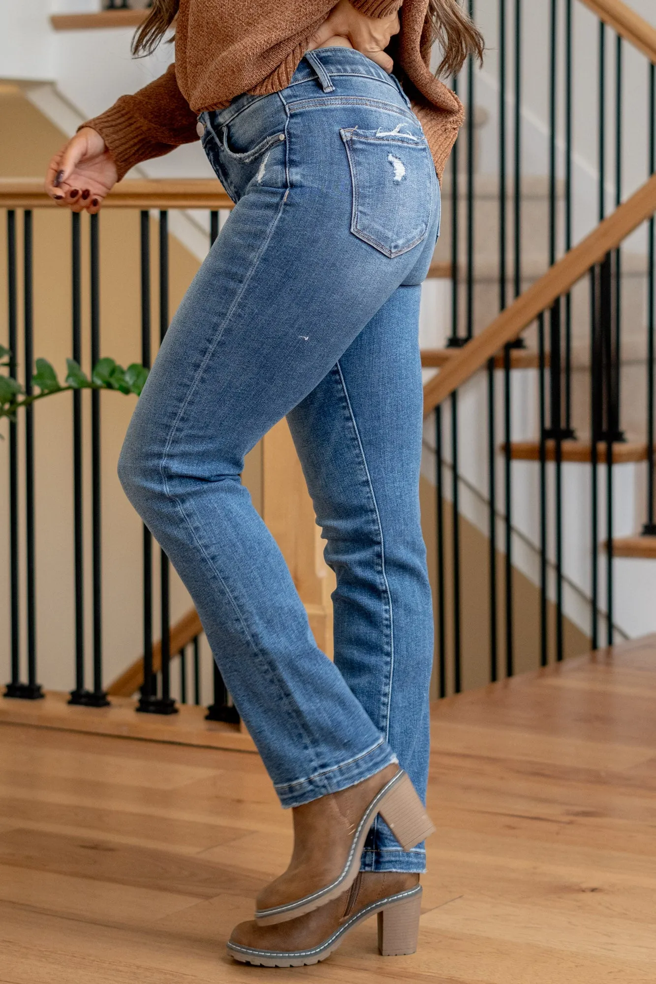 Starlight Steps Tummy Control Mid Rise Straight Leg