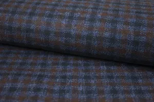 Steel Blue With Brown Glun Club Check Suit