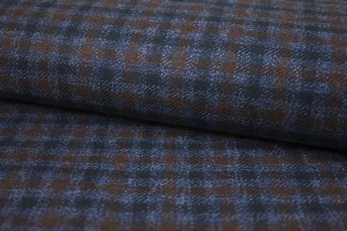 Steel Blue With Brown Glun Club Check Suit