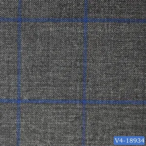 Steel Grey with Blue Windowpane Suit